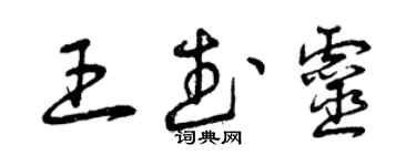 曾慶福王武靈草書個性簽名怎么寫