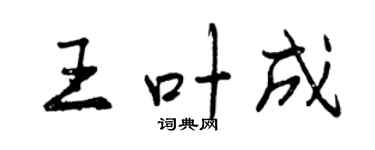 曾慶福王葉成行書個性簽名怎么寫