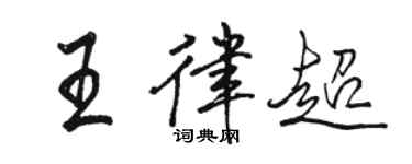 駱恆光王律超行書個性簽名怎么寫