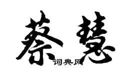 胡問遂蔡慧行書個性簽名怎么寫