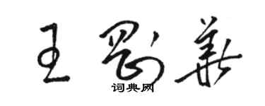 駱恆光王剛華草書個性簽名怎么寫