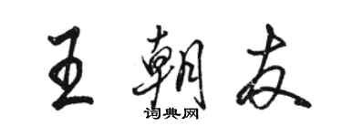 駱恆光王朝友行書個性簽名怎么寫