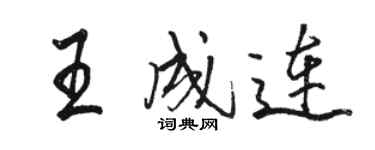 駱恆光王成連行書個性簽名怎么寫