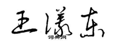 曾慶福王儀東草書個性簽名怎么寫