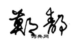 朱錫榮鄭靜草書個性簽名怎么寫