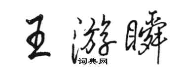 駱恆光王游瞬行書個性簽名怎么寫