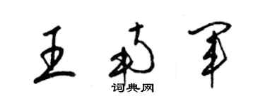 梁錦英王南軍草書個性簽名怎么寫