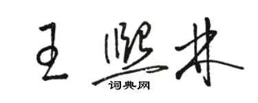 駱恆光王熙林草書個性簽名怎么寫