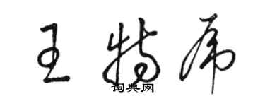 駱恆光王特虎草書個性簽名怎么寫