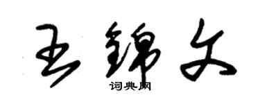 朱錫榮王錦文草書個性簽名怎么寫