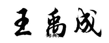 胡問遂王禹成行書個性簽名怎么寫