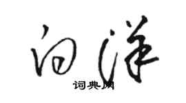 駱恆光白洋草書個性簽名怎么寫