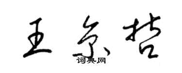 梁錦英王京哲草書個性簽名怎么寫