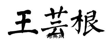 翁闓運王芸根楷書個性簽名怎么寫
