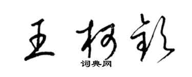 梁錦英王柯欽草書個性簽名怎么寫