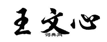 胡問遂王文心行書個性簽名怎么寫
