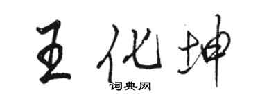 駱恆光王化坤行書個性簽名怎么寫