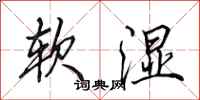 田英章軟濕行書怎么寫