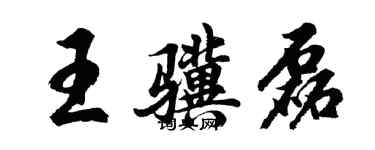 胡問遂王驥磊行書個性簽名怎么寫