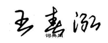 朱錫榮王春泓草書個性簽名怎么寫