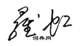 駱恆光羅虹草書個性簽名怎么寫