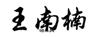 胡問遂王南楠行書個性簽名怎么寫