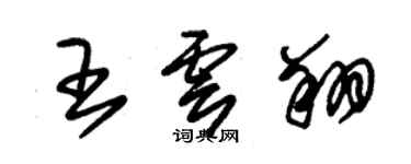 朱錫榮王雲翔草書個性簽名怎么寫