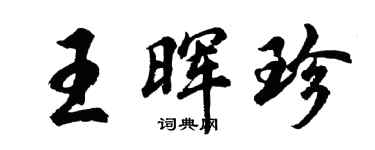 胡問遂王暉珍行書個性簽名怎么寫