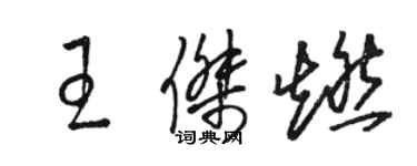 駱恆光王傑燃草書個性簽名怎么寫