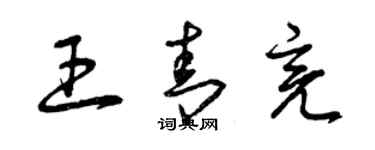 曾慶福王青亮草書個性簽名怎么寫