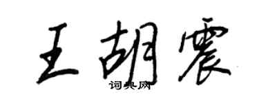 王正良王胡震行書個性簽名怎么寫