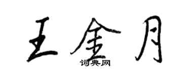 王正良王金月行書個性簽名怎么寫