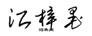 朱錫榮江梓墨草書個性簽名怎么寫