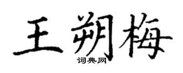 丁謙王朔梅楷書個性簽名怎么寫