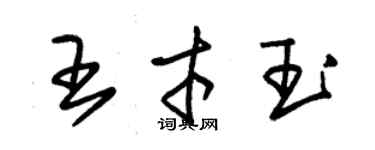 朱錫榮王才玉草書個性簽名怎么寫