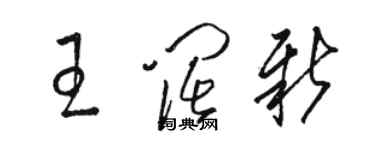 駱恆光王闊新草書個性簽名怎么寫