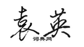 駱恆光袁英行書個性簽名怎么寫