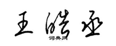 梁錦英王皓丞草書個性簽名怎么寫