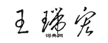 駱恆光王瑞宏草書個性簽名怎么寫