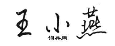 駱恆光王小燕行書個性簽名怎么寫