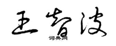 曾慶福王智波草書個性簽名怎么寫