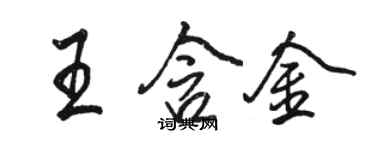 駱恆光王含金行書個性簽名怎么寫