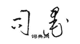 駱恆光司墨草書個性簽名怎么寫