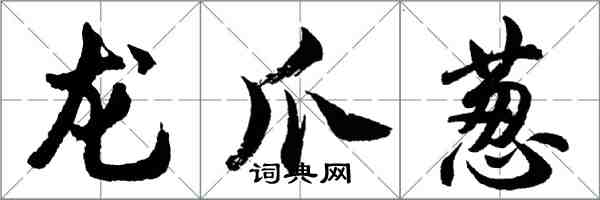 胡問遂龍爪蔥行書怎么寫