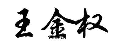 胡問遂王金權行書個性簽名怎么寫