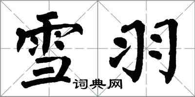 翁闓運雪羽楷書怎么寫