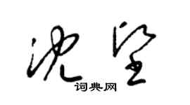 梁錦英沈堅草書個性簽名怎么寫