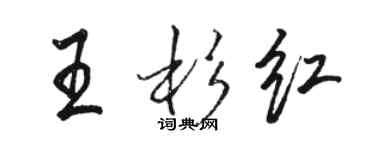 駱恆光王杉紅行書個性簽名怎么寫