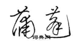 駱恆光蒲蓬草書個性簽名怎么寫