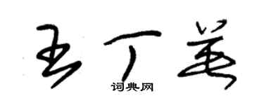 朱錫榮王丁英草書個性簽名怎么寫